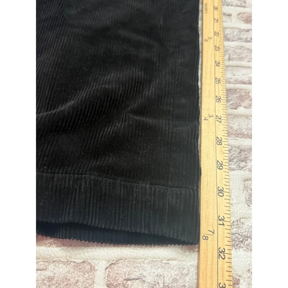Polo Ralph Lauren Andrew Mens 38x32 Black Corduroy Pleated Baggy Wide Trousers